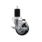 Service Caster 3.5'' Thermoplastic Rubber Swivel 1-3/4'' Expanding Stem Caster with Brake SCC-EX20S3514-TPRB-TLB-134 - alternate 1